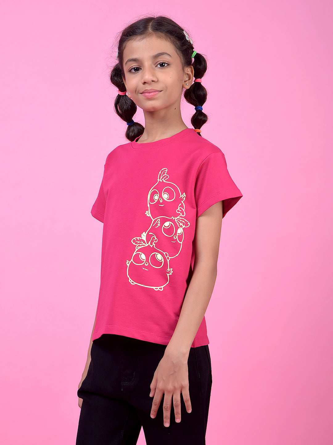 CRIMSOUNE CLUB GIRLS T-SHIRT HOT PINK