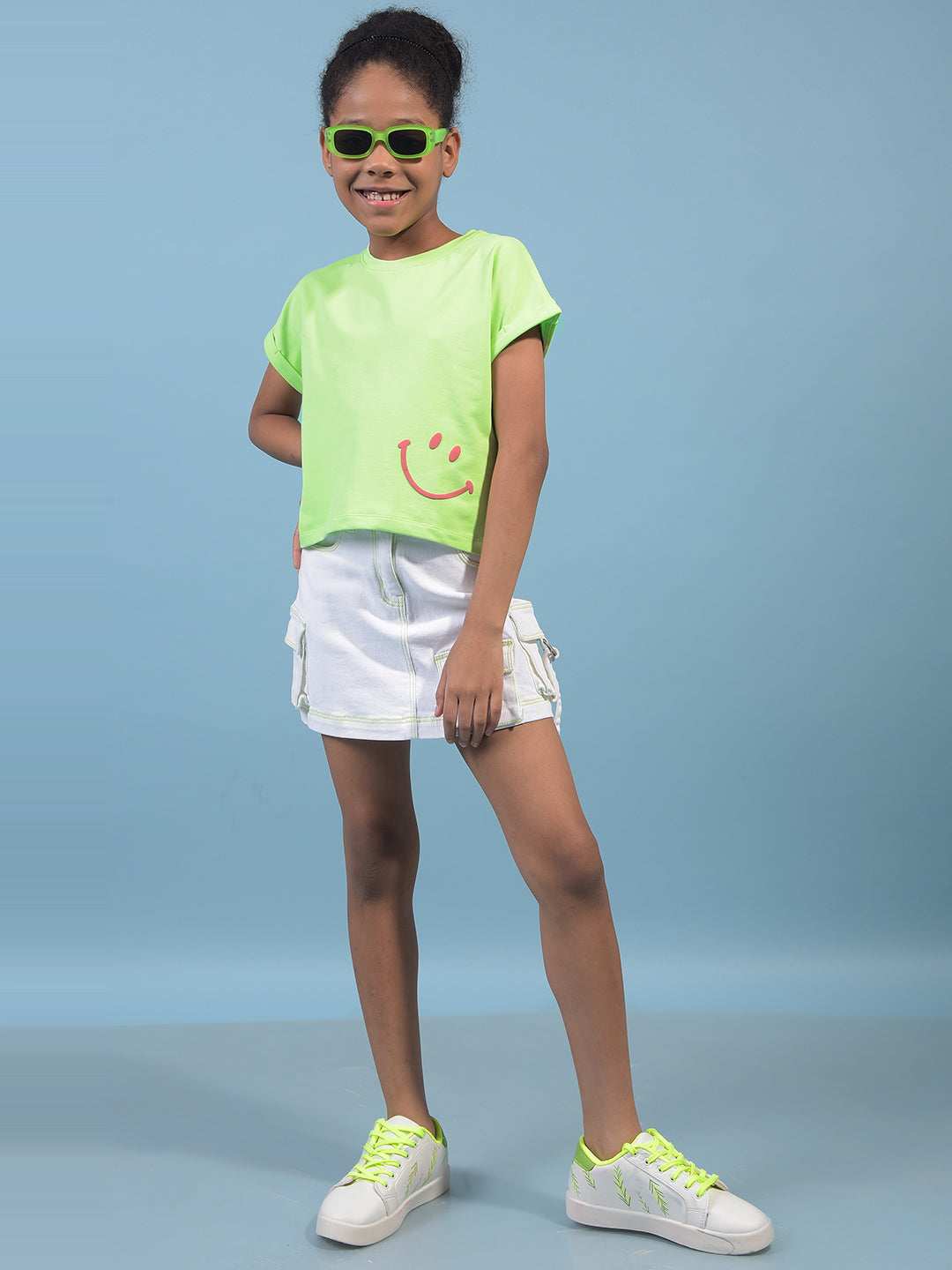 CRIMSOUNE CLUB GIRLS T-SHIRT NEON GREEN