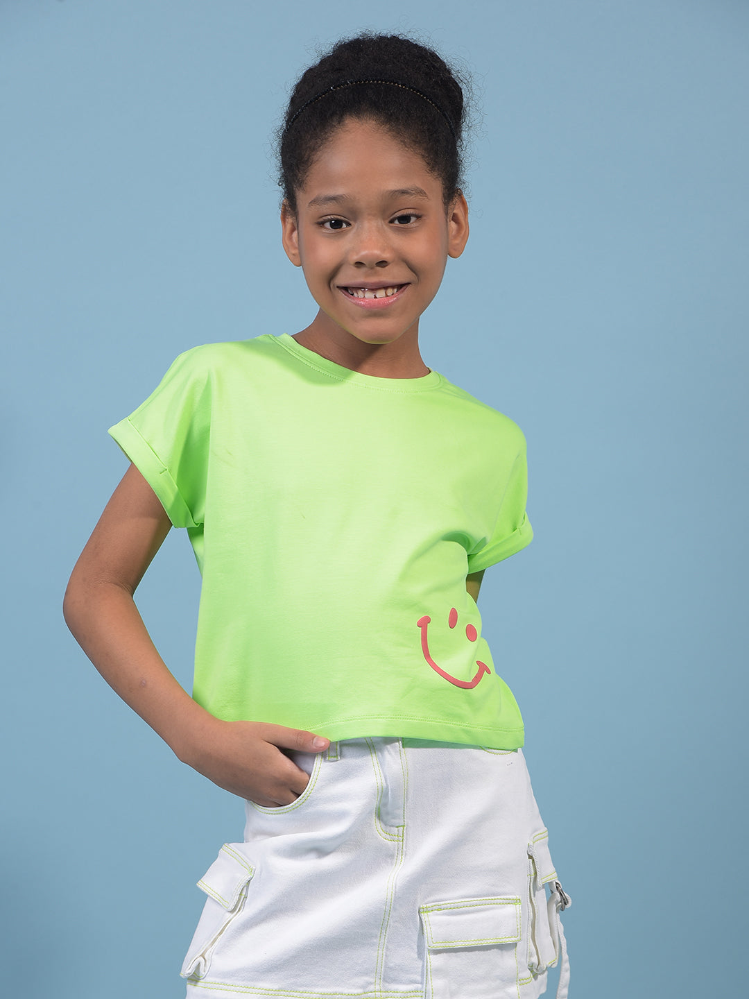 CRIMSOUNE CLUB GIRLS T-SHIRT NEON GREEN