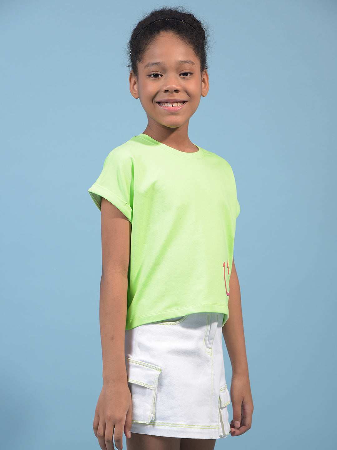 CRIMSOUNE CLUB GIRLS T-SHIRT NEON GREEN