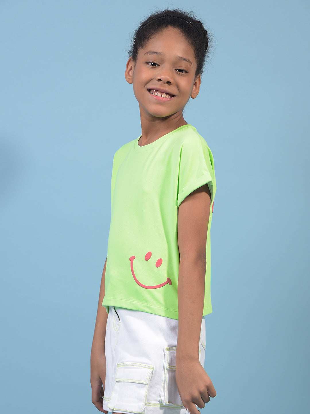 CRIMSOUNE CLUB GIRLS T-SHIRT NEON GREEN