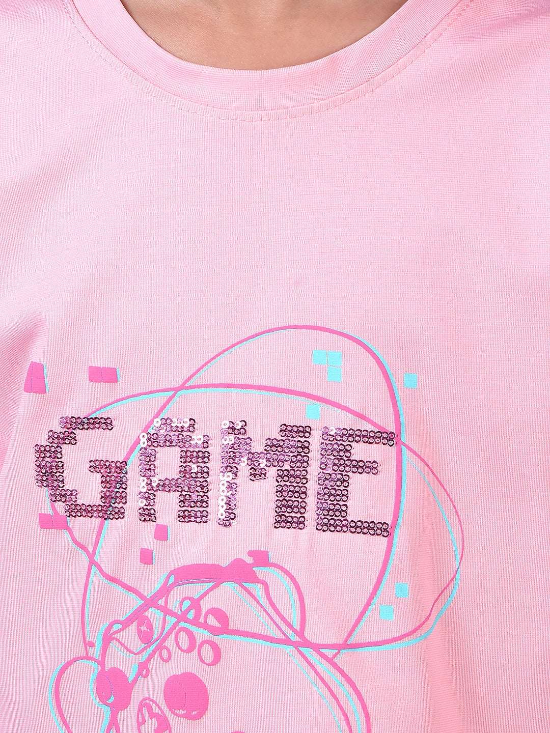 CRIMSOUNE CLUB GIRLS T-SHIRT PINK