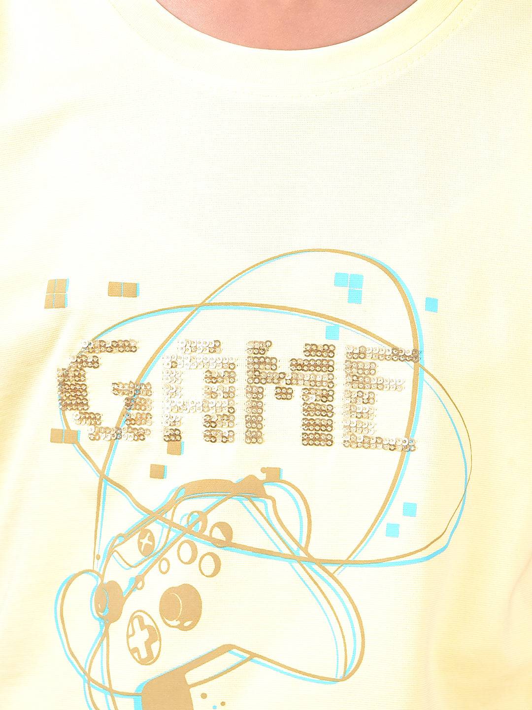 CRIMSOUNE CLUB GIRLS T-SHIRT YELLOW