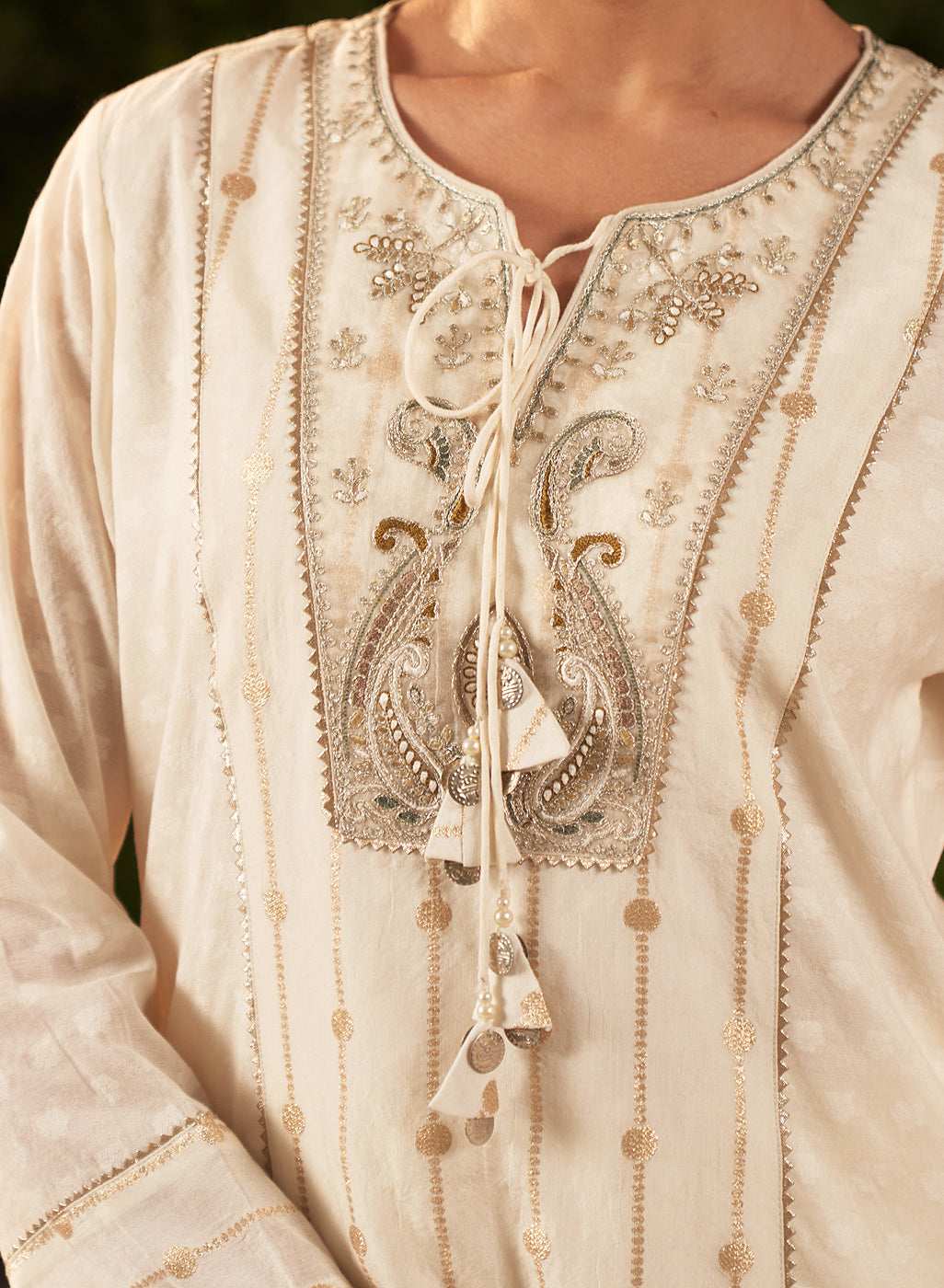 LAKSHITA LADIES WESTERN KURTI 3PCS SET LK04189 12 IVORY