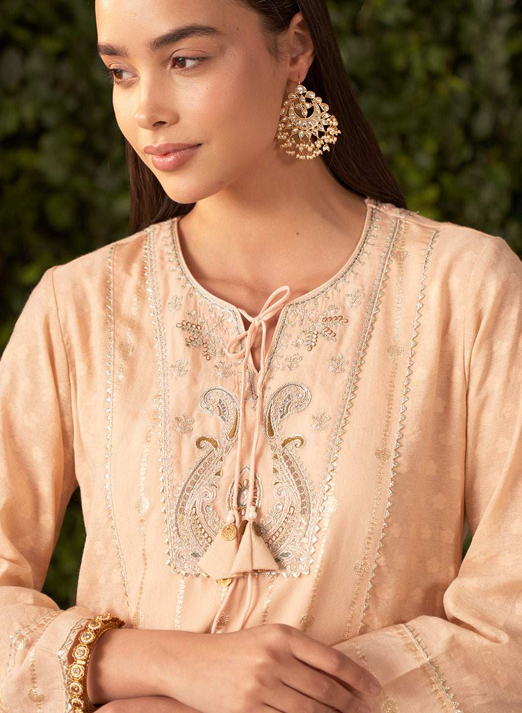 LAKSHITA LADIES WESTERN KURTI 3PCS SET LK04189 18A PEACH