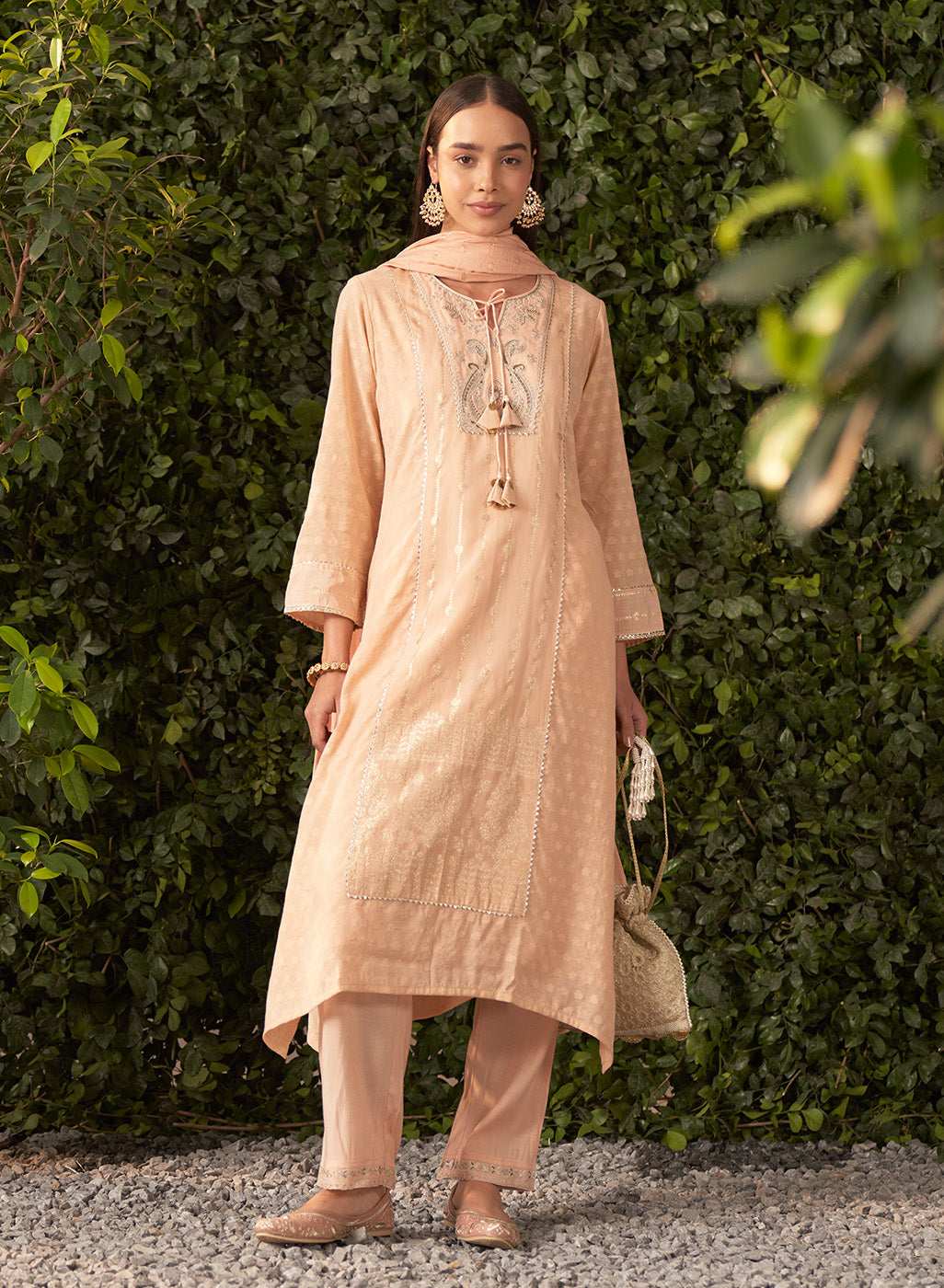 LAKSHITA LADIES WESTERN KURTI 3PCS SET LK04189 18A PEACH