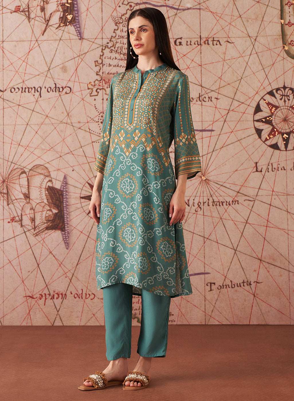 LAKSHITA LADIES WESTERN KURTI 3PCS SET LK04640 3 L. Green
