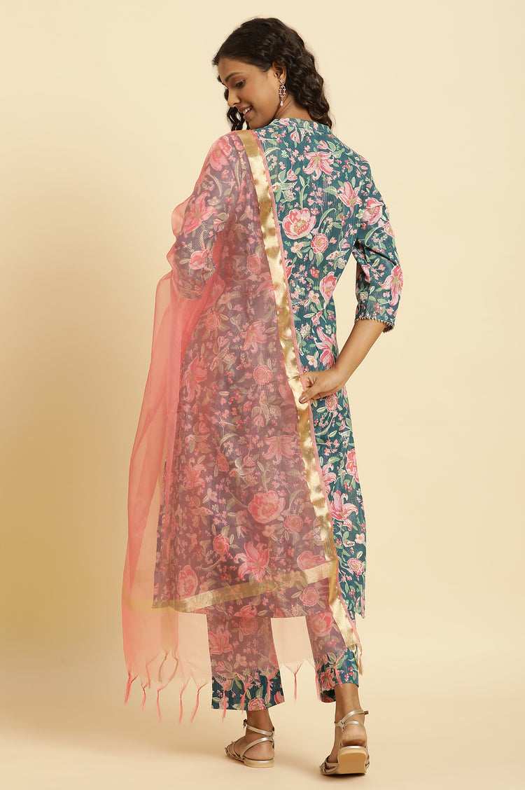 W LADIES WESTERN KURTI 3PCS SET