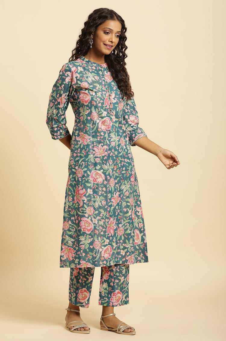 W LADIES WESTERN KURTI 3PCS SET