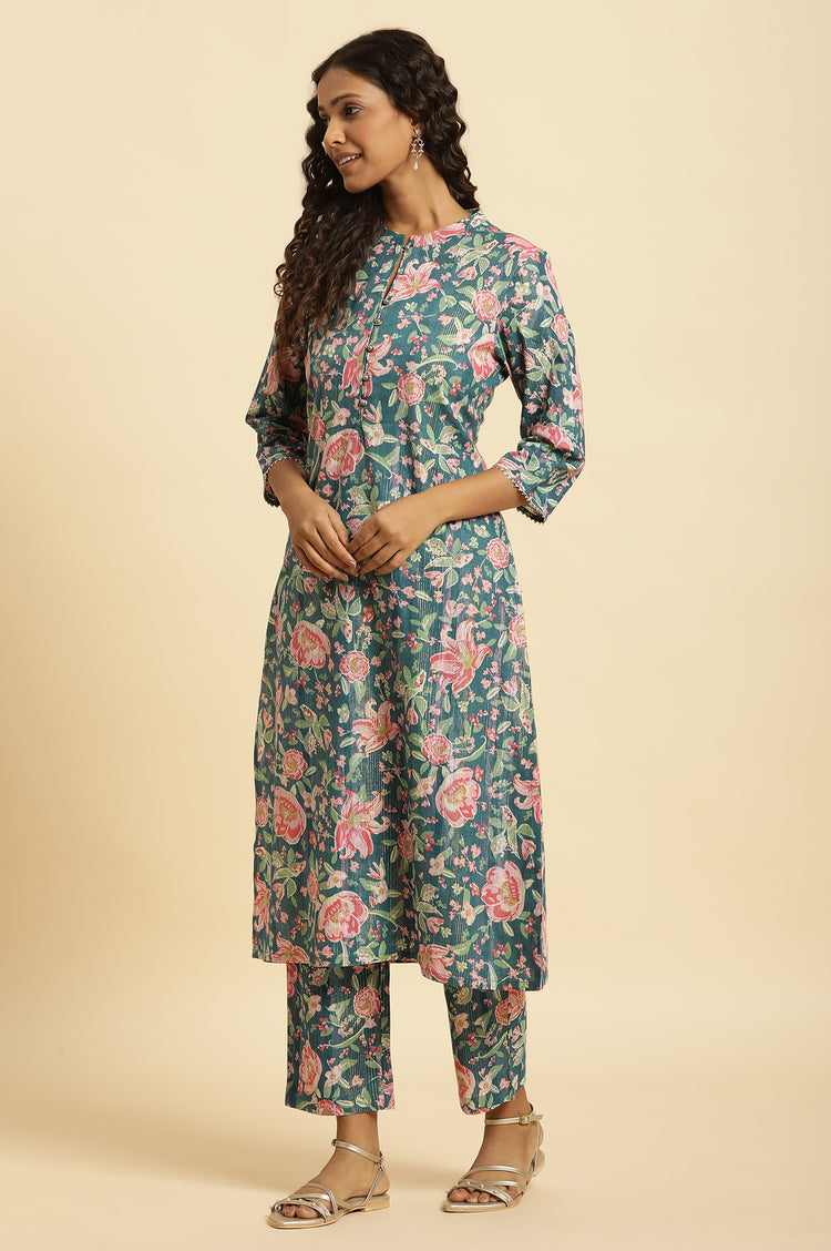 W LADIES WESTERN KURTI 3PCS SET