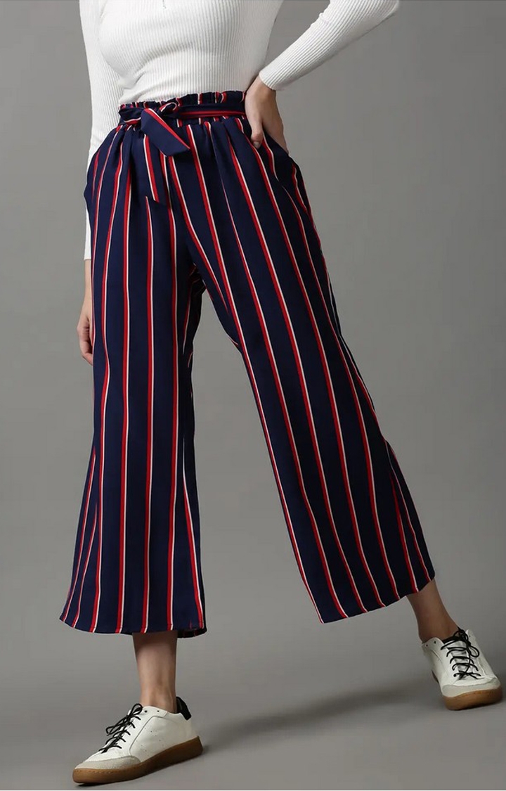 Buy Broadstar Women Navyblue Relaxed Staright Leg Loose Fit Viscose Rayon  Stretchable Trousers Online at Best Prices in India  JioMart