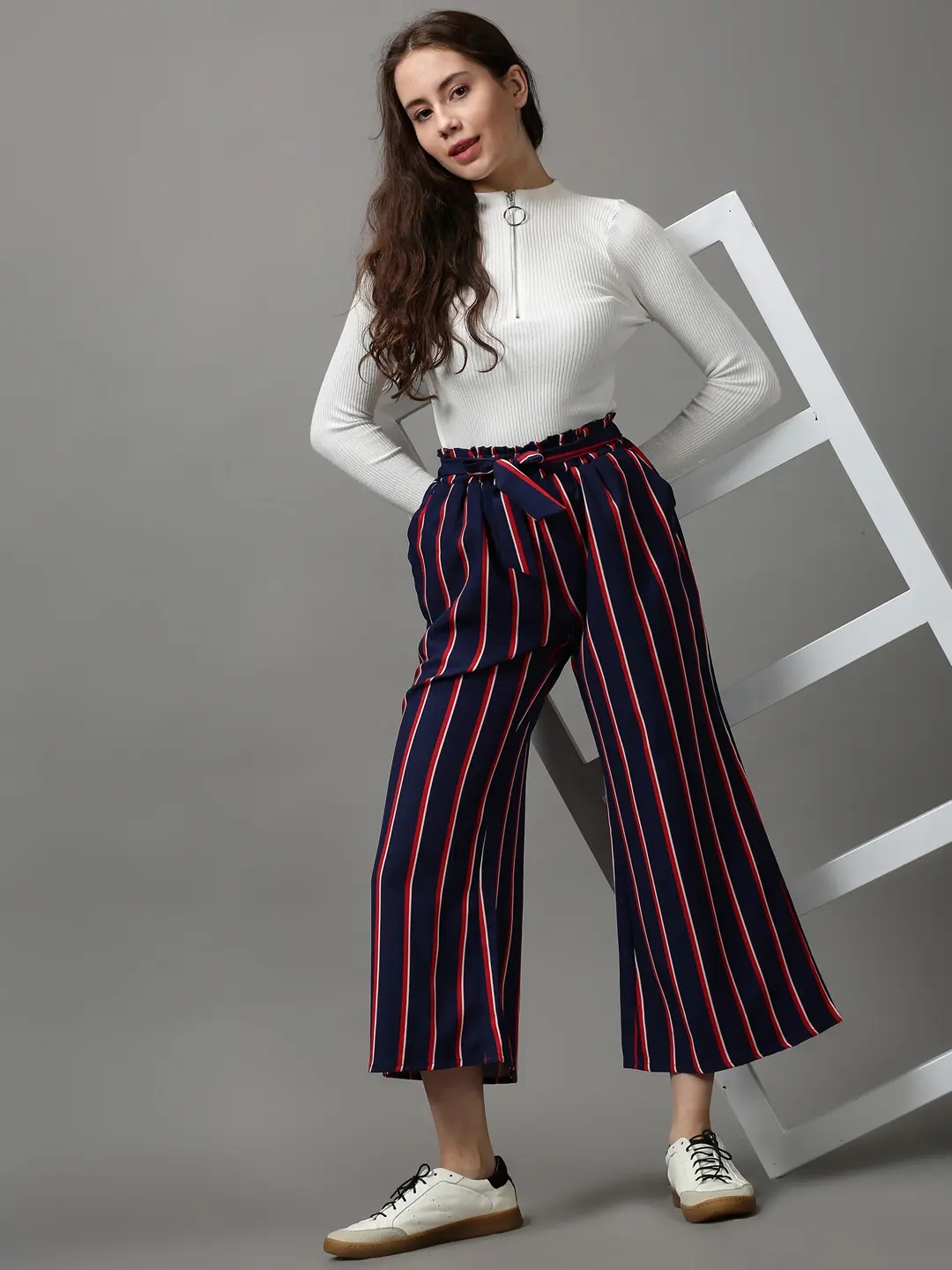SHOWOFF Trousers and Pants  Buy SHOWOFF Womens Highrise Maroon Solid  Straight Fit Parallel Trousers Online  Nykaa Fashion