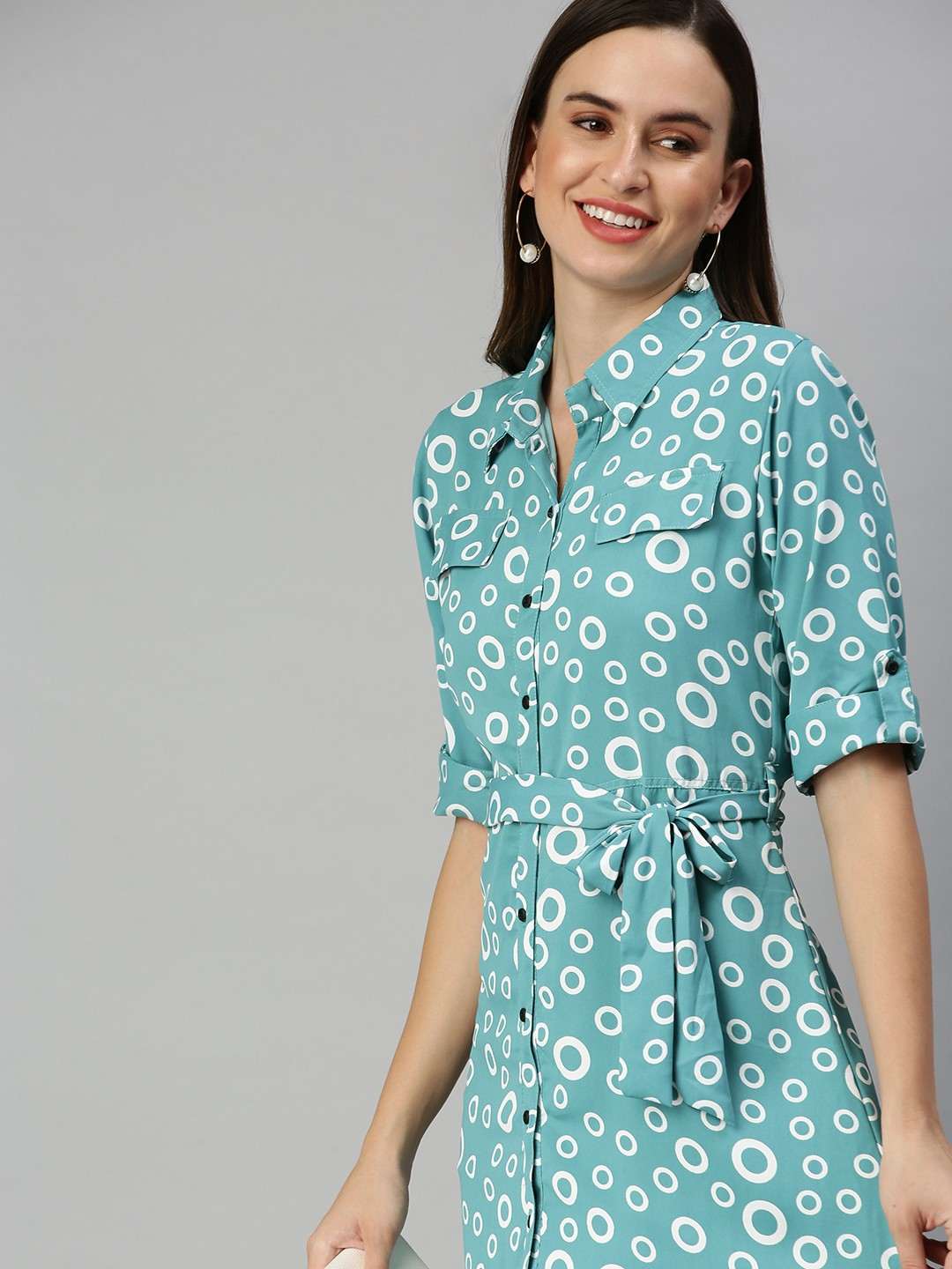 Sea polka discount dot shirt dress