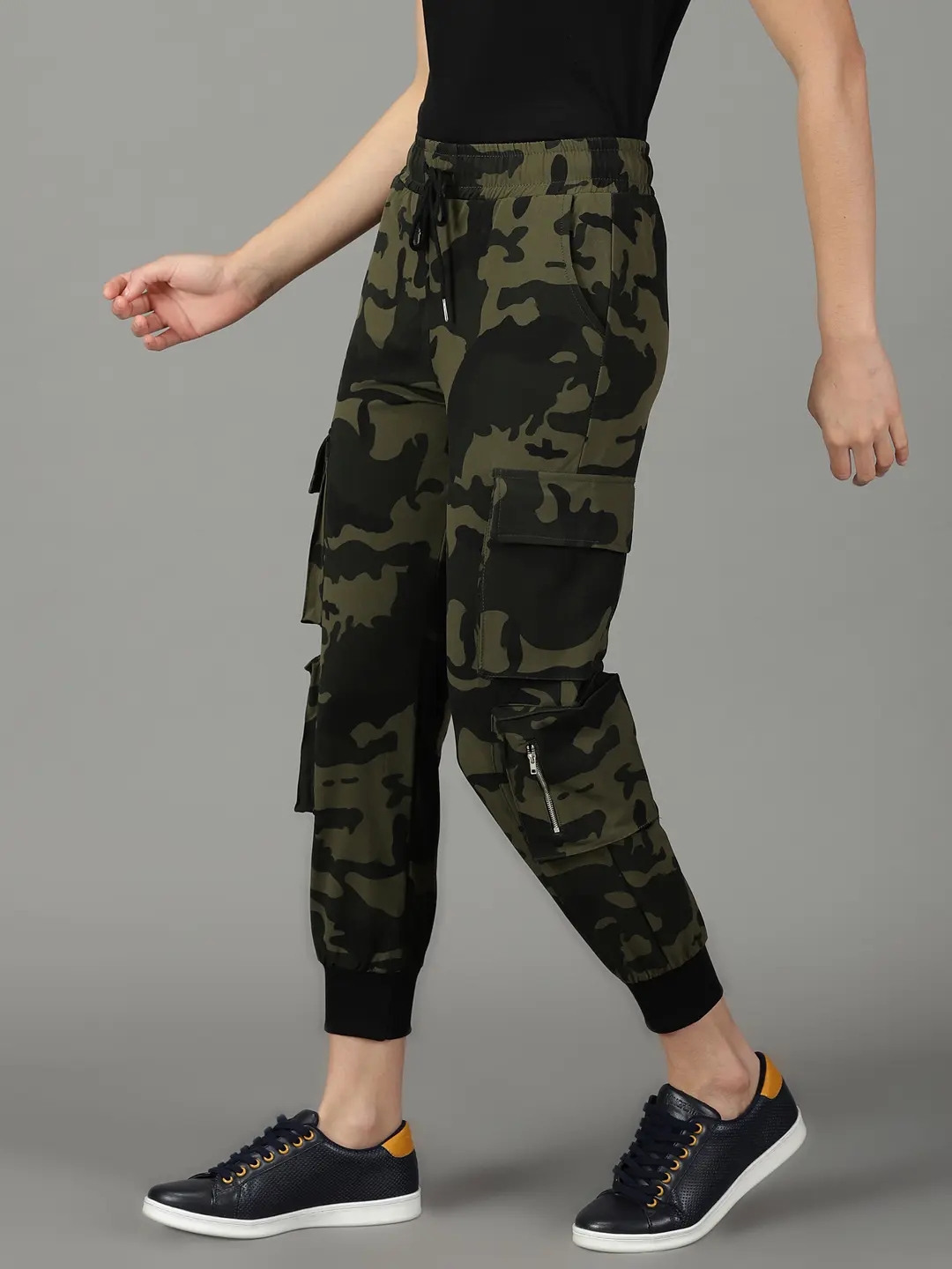 Buy The Souled Store Women Camouflage Printed Mid Rise Cargos  Trousers  for Women 24203946  Myntra