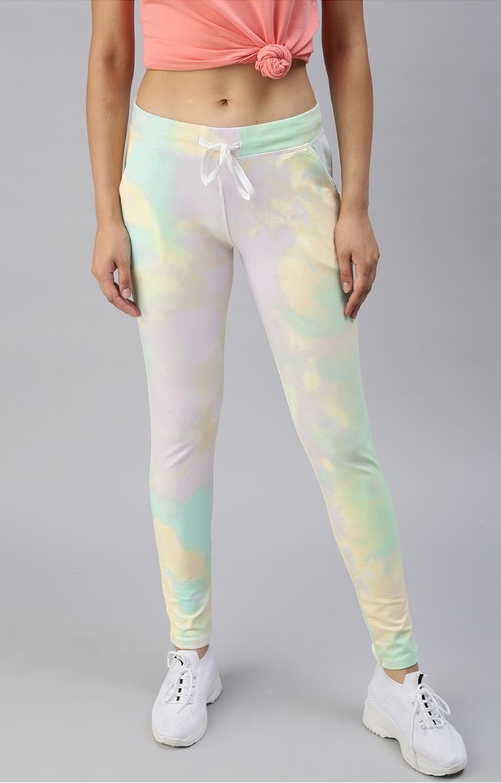 Showoff | SHOWOFF Women Multi Tie and Dye  Slim Fit Track Pant 0