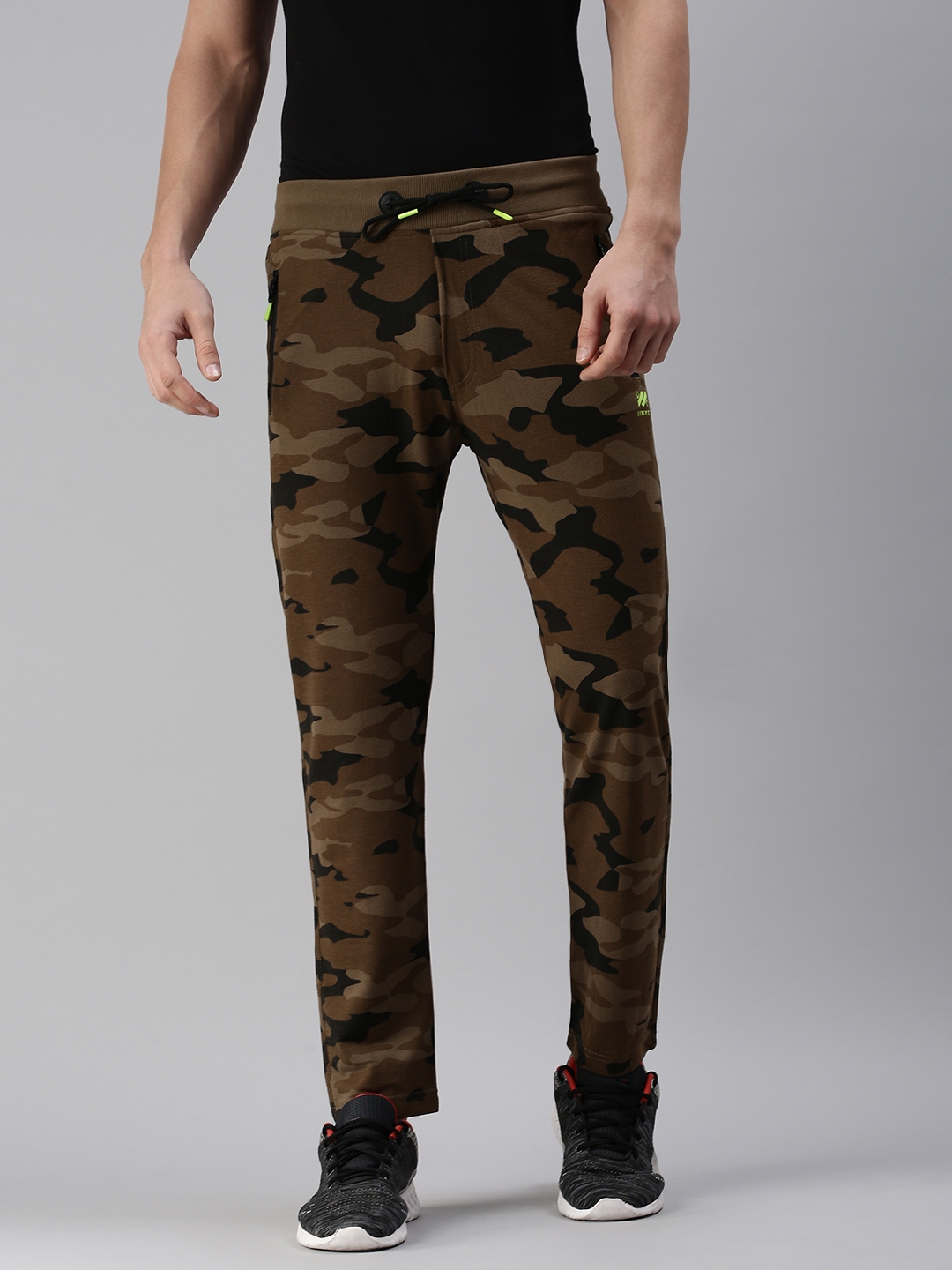 Showoff | SHOWOFF Men Khaki Camouflage  Regular Fit Track Pant 0