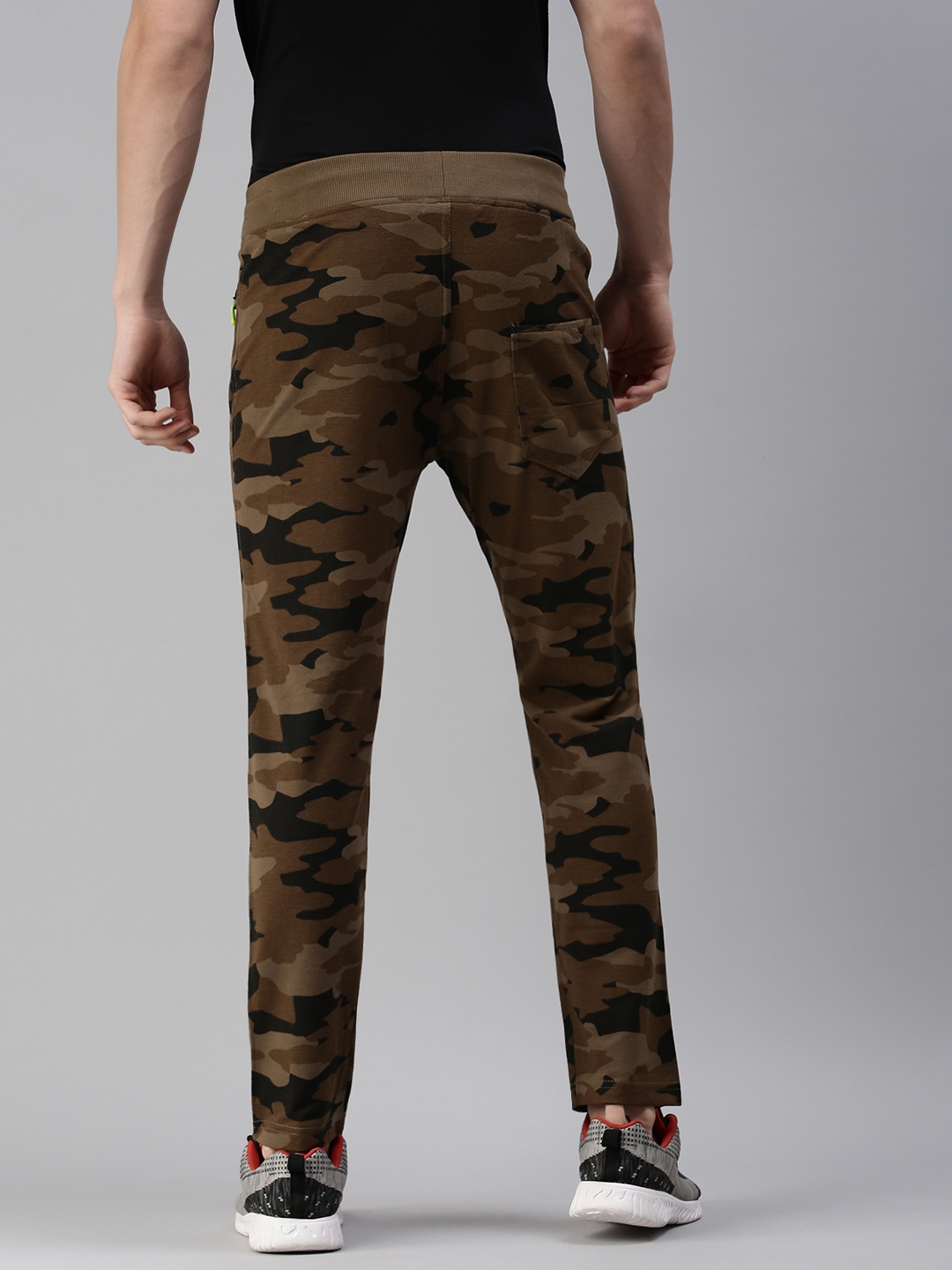 Showoff | SHOWOFF Men Khaki Camouflage  Regular Fit Track Pant 2
