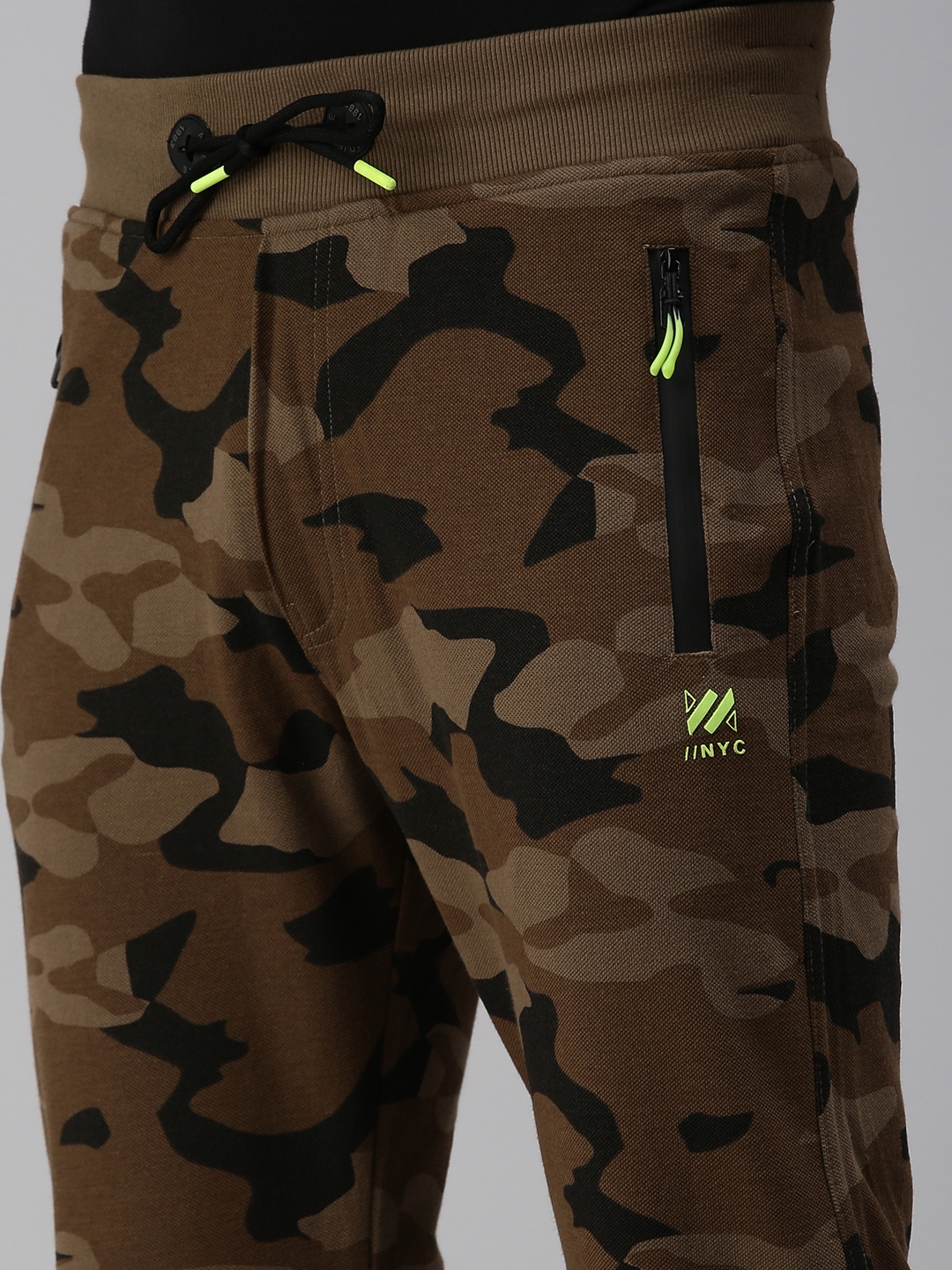 Showoff | SHOWOFF Men Khaki Camouflage  Regular Fit Track Pant 4