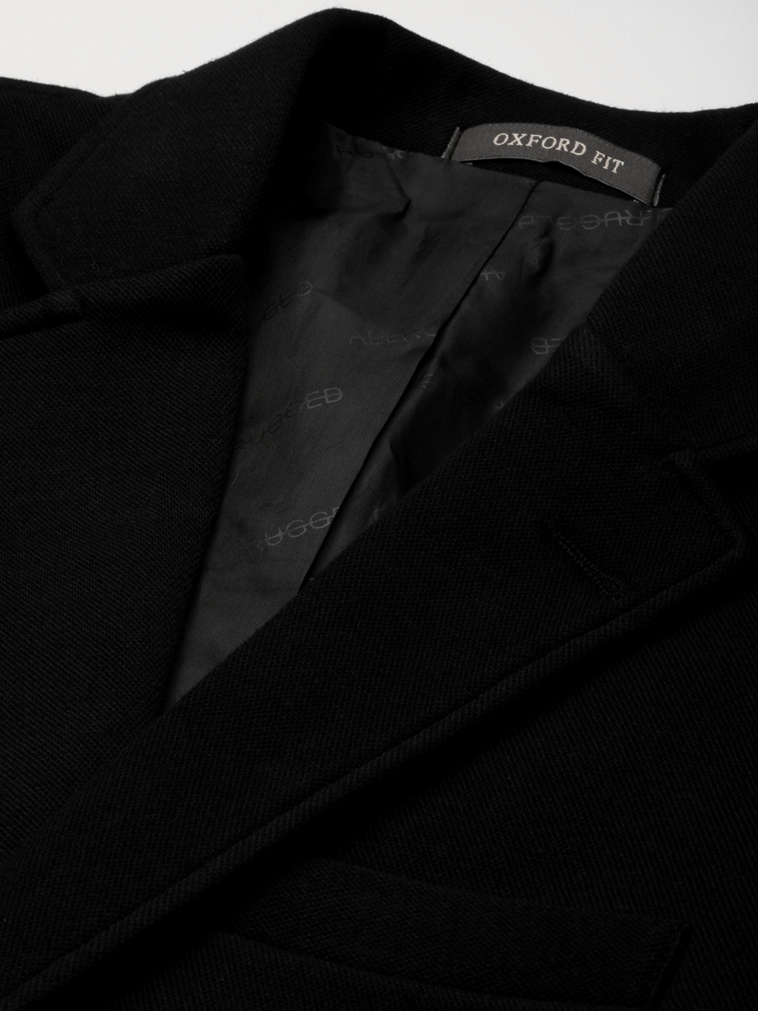 Showoff | SHOWOFF Men Black Solid  Notched Lapel Full Sleeves Open Front Blazer 6