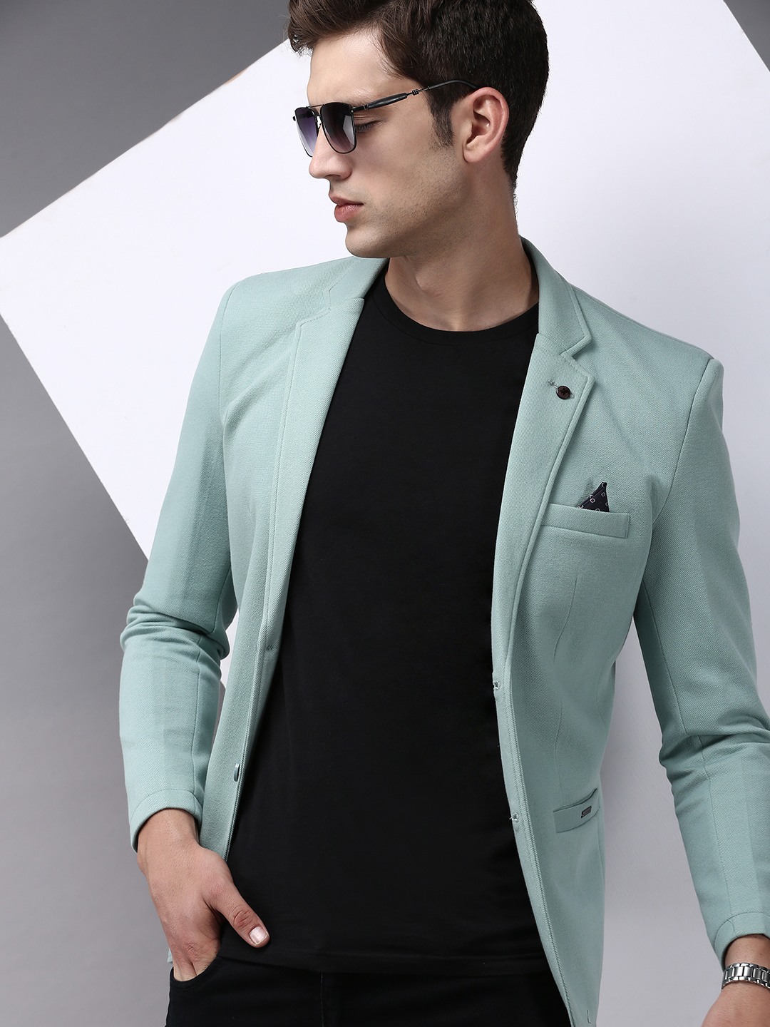 Light green blazer mens sale