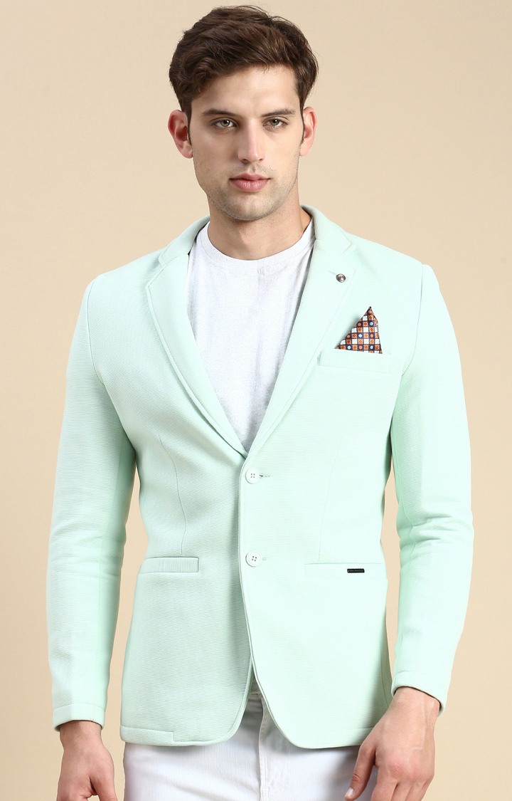 Sea green blazer mens deals