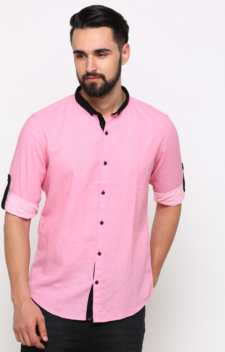 Showoff | SHOWOFF Mens Pink Casual Shirt 0