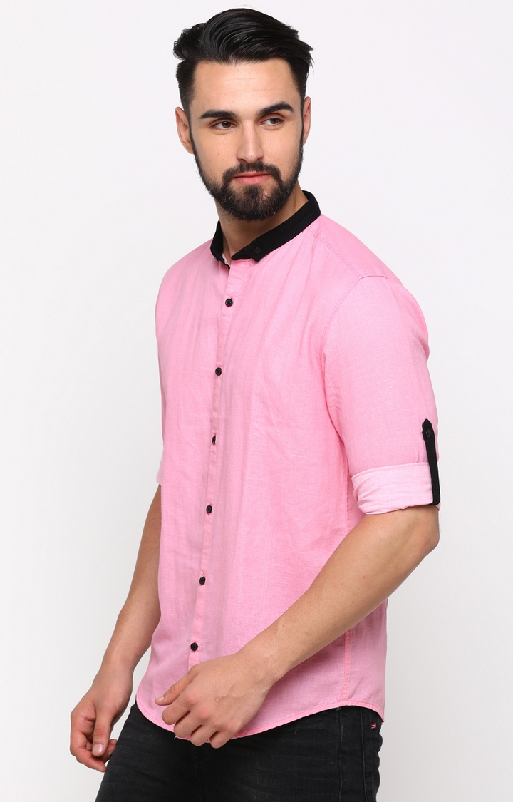 Showoff | SHOWOFF Mens Pink Casual Shirt 2