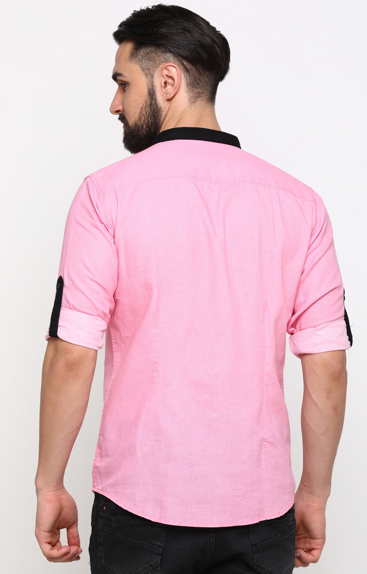 Showoff | SHOWOFF Mens Pink Casual Shirt 3