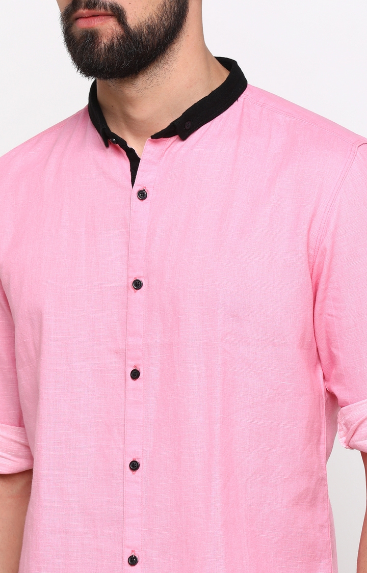Showoff | SHOWOFF Mens Pink Casual Shirt 4