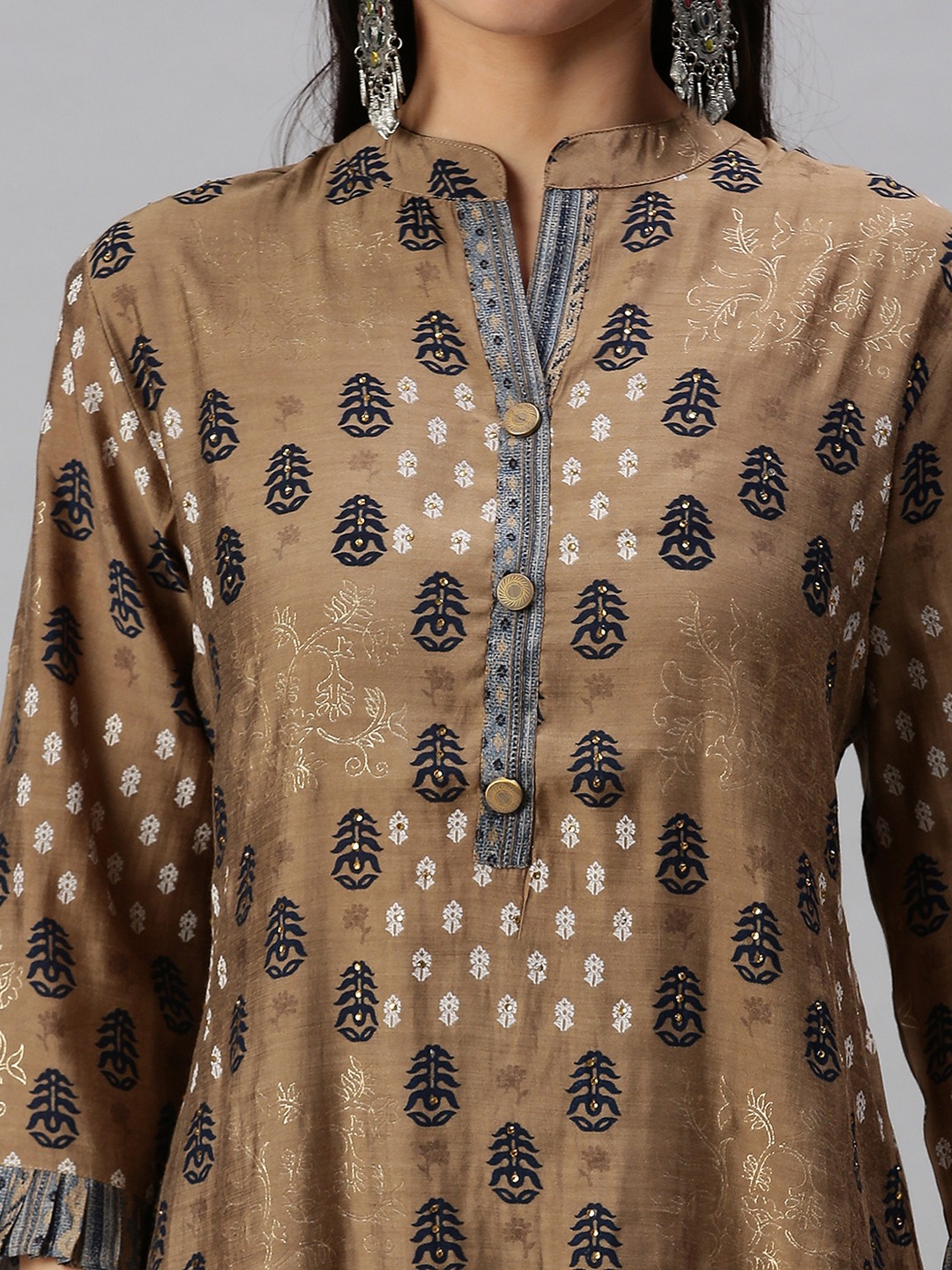 SHOWOFF Women's Casual Ethnic Motifs Kurta Set