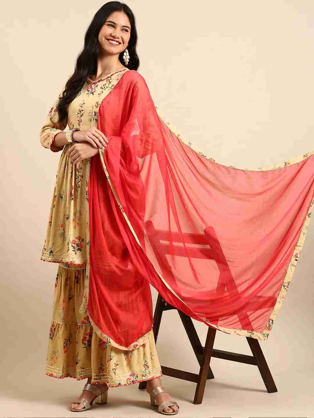 Knee length new arrivals anarkali kurta