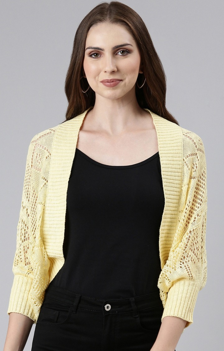 Ladies yellow shrugs cheap