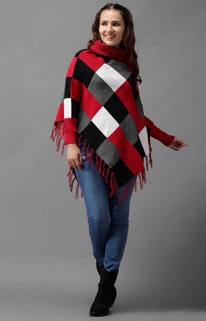 Poncho sweaters hotsell with long sleeves