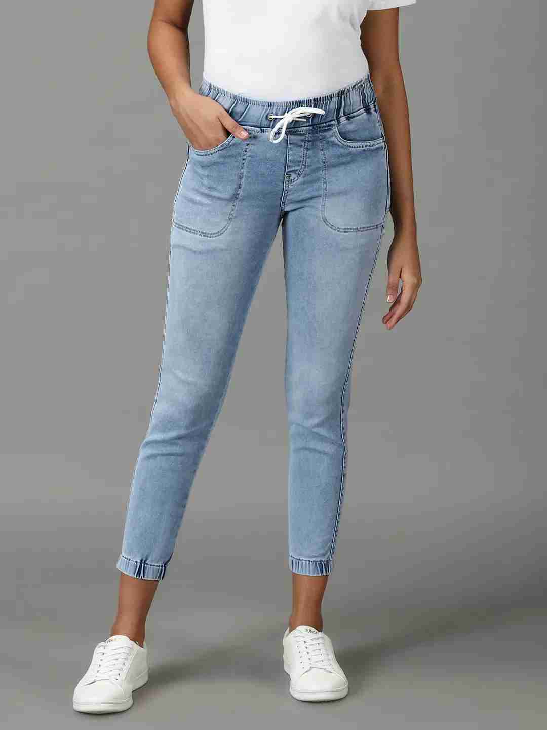 SHOWOFF Women Blue Solid  Jogger Jeans