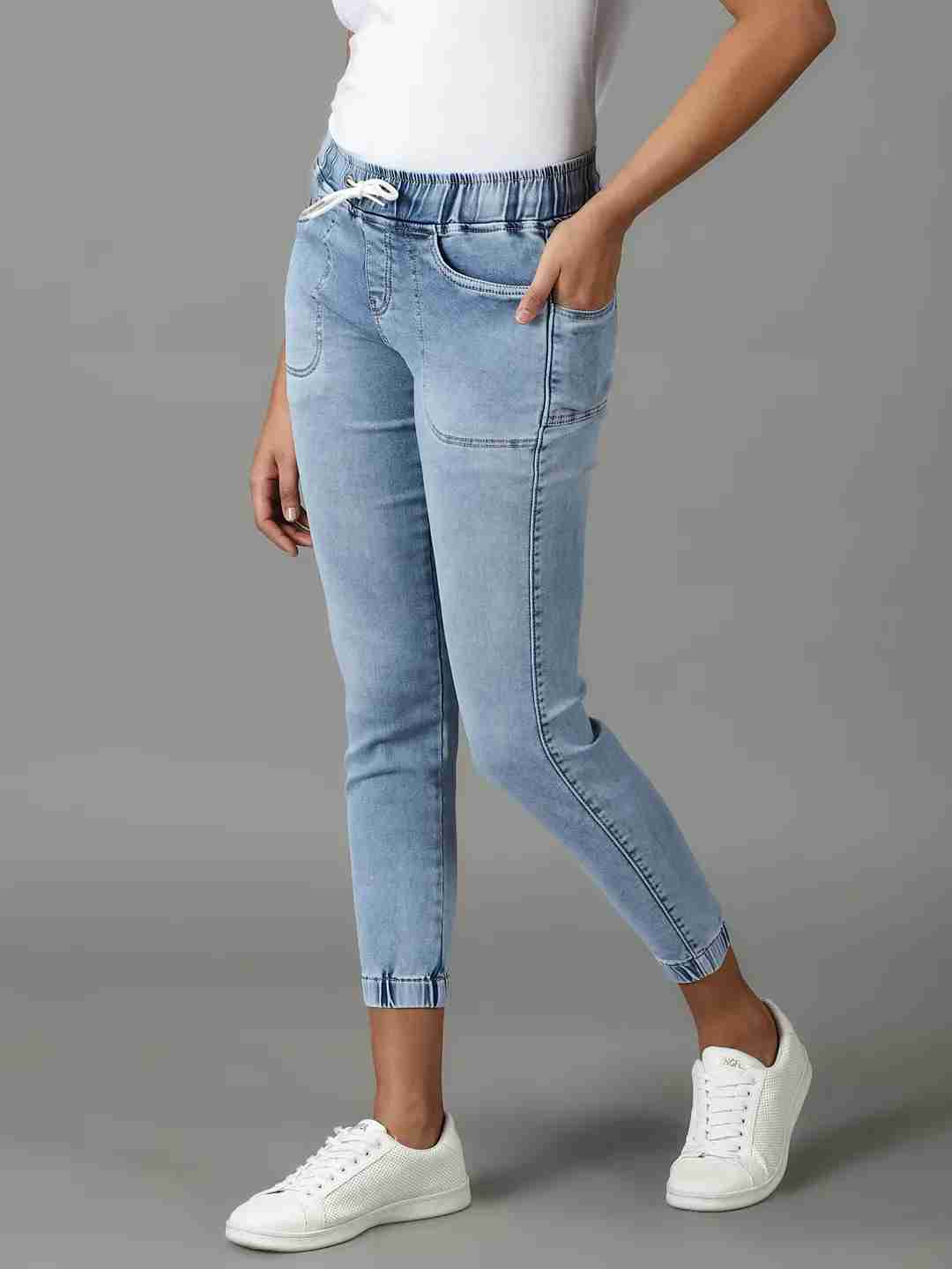SHOWOFF Women Blue Solid  Jogger Jeans