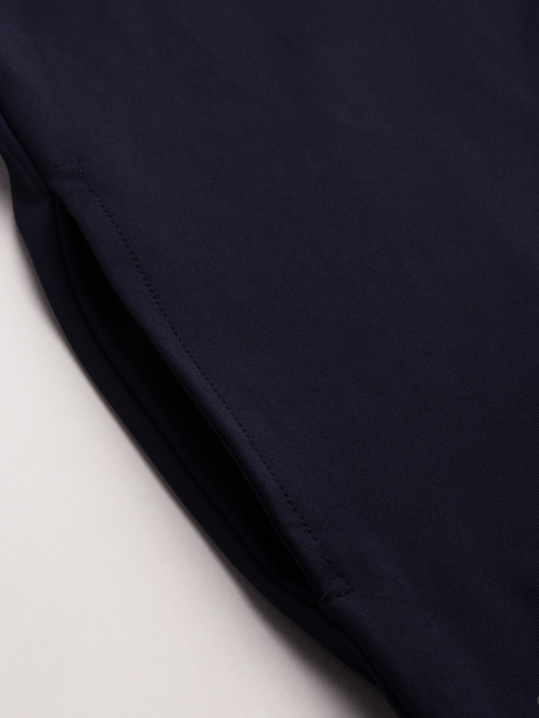 Showoff | SHOWOFF Men Navy Blue Solid High Neck Full Sleeves Front-Open Sweatshirt 6