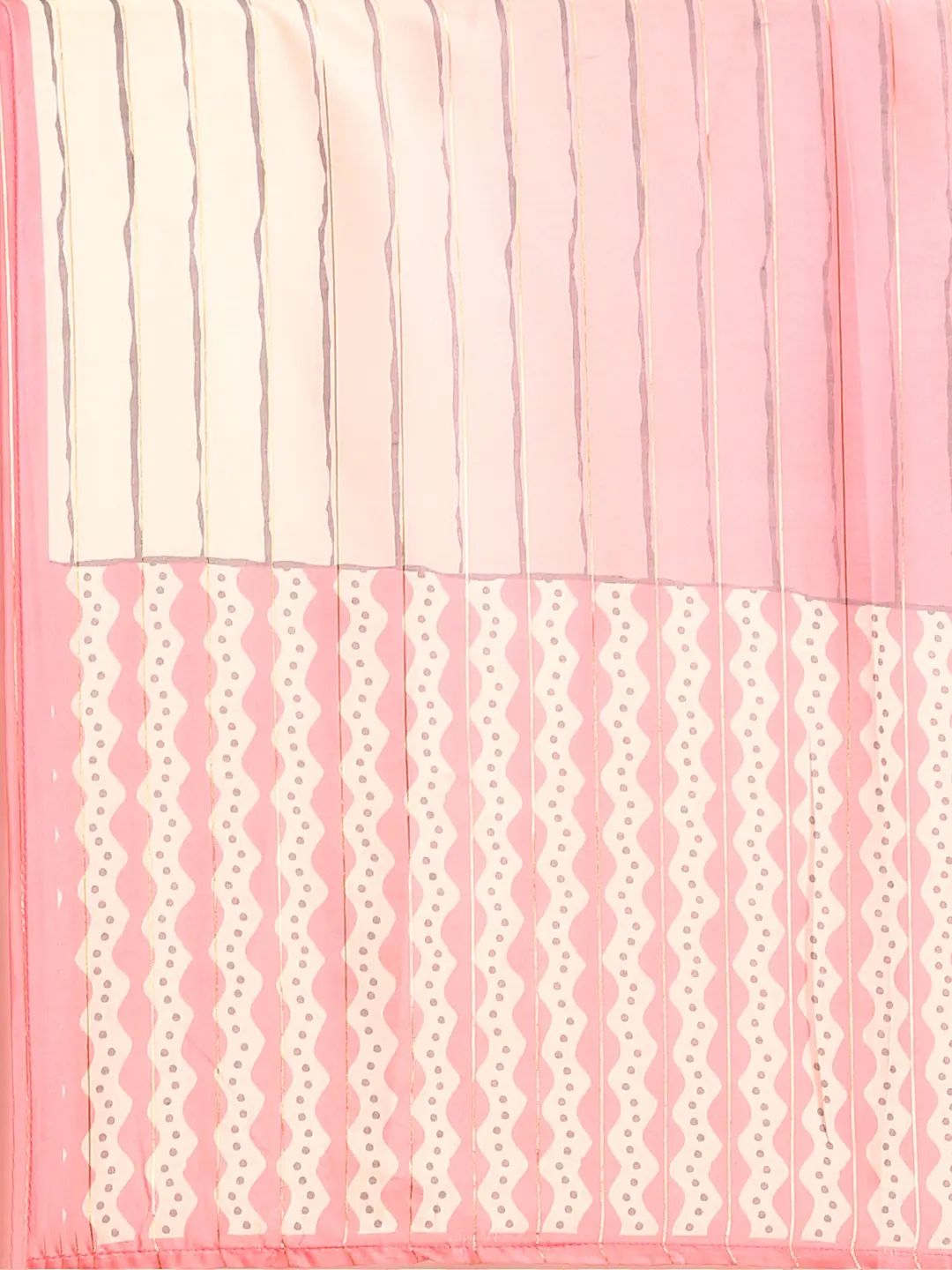 Showoff | SHOWOFF Women Pink Printed  Round Neck Three-Quarter Sleeves Mid Length Straight Kurta Set 7