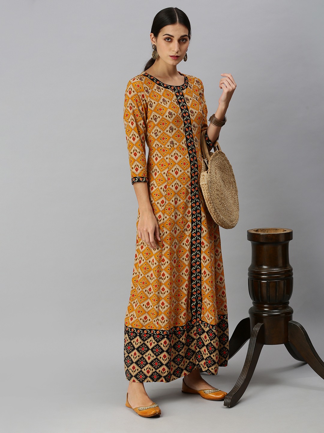 SHOWOFF Fashion Printed Ikat Women Kurta