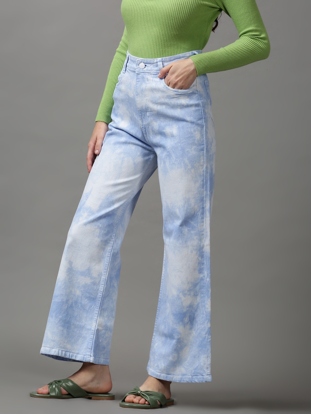 Showoff | SHOWOFF Women Blue Solid  Regular Fit Jeans 2