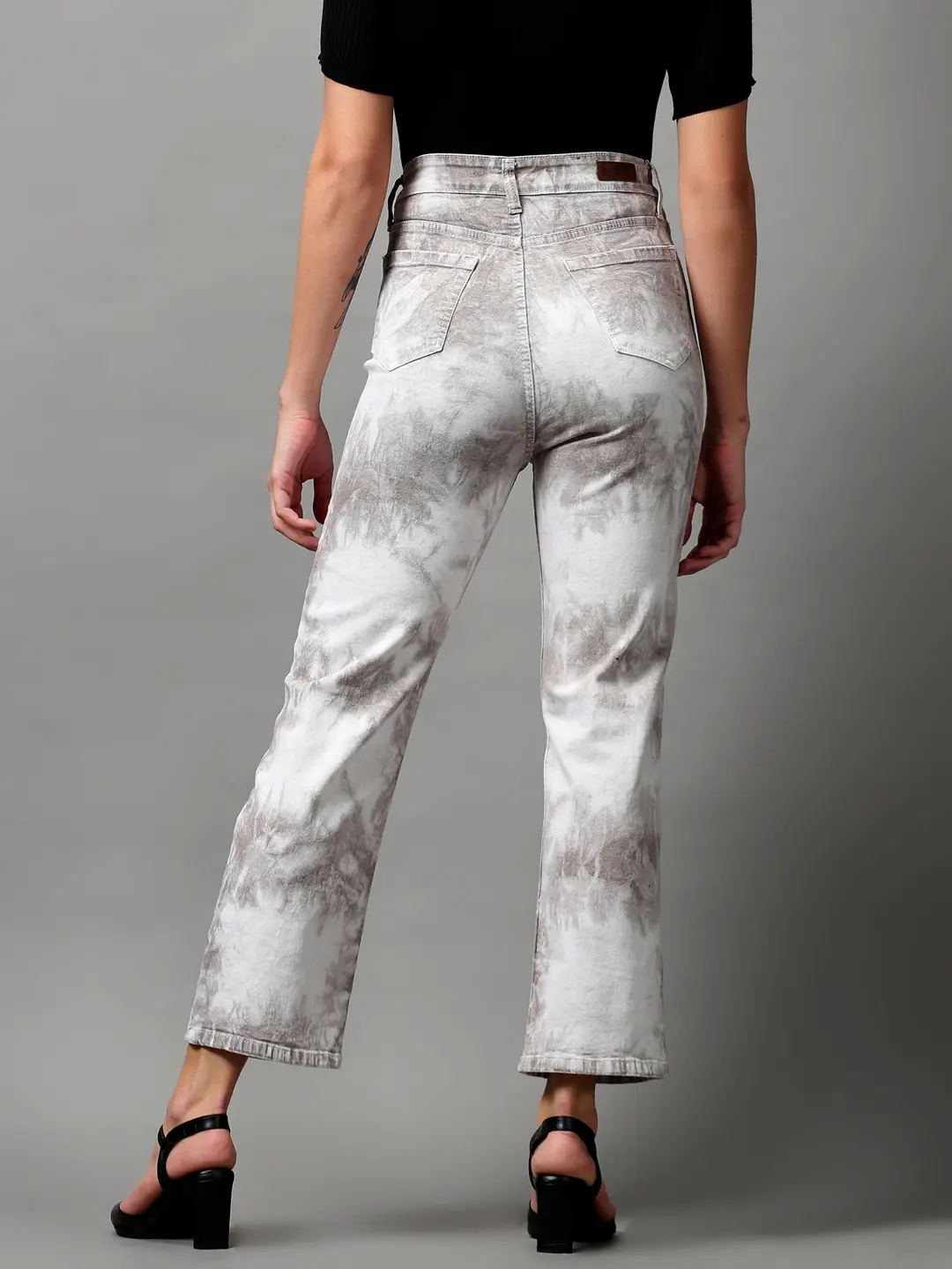 Showoff | SHOWOFF Women Grey Solid  Regular Fit Jeans 2