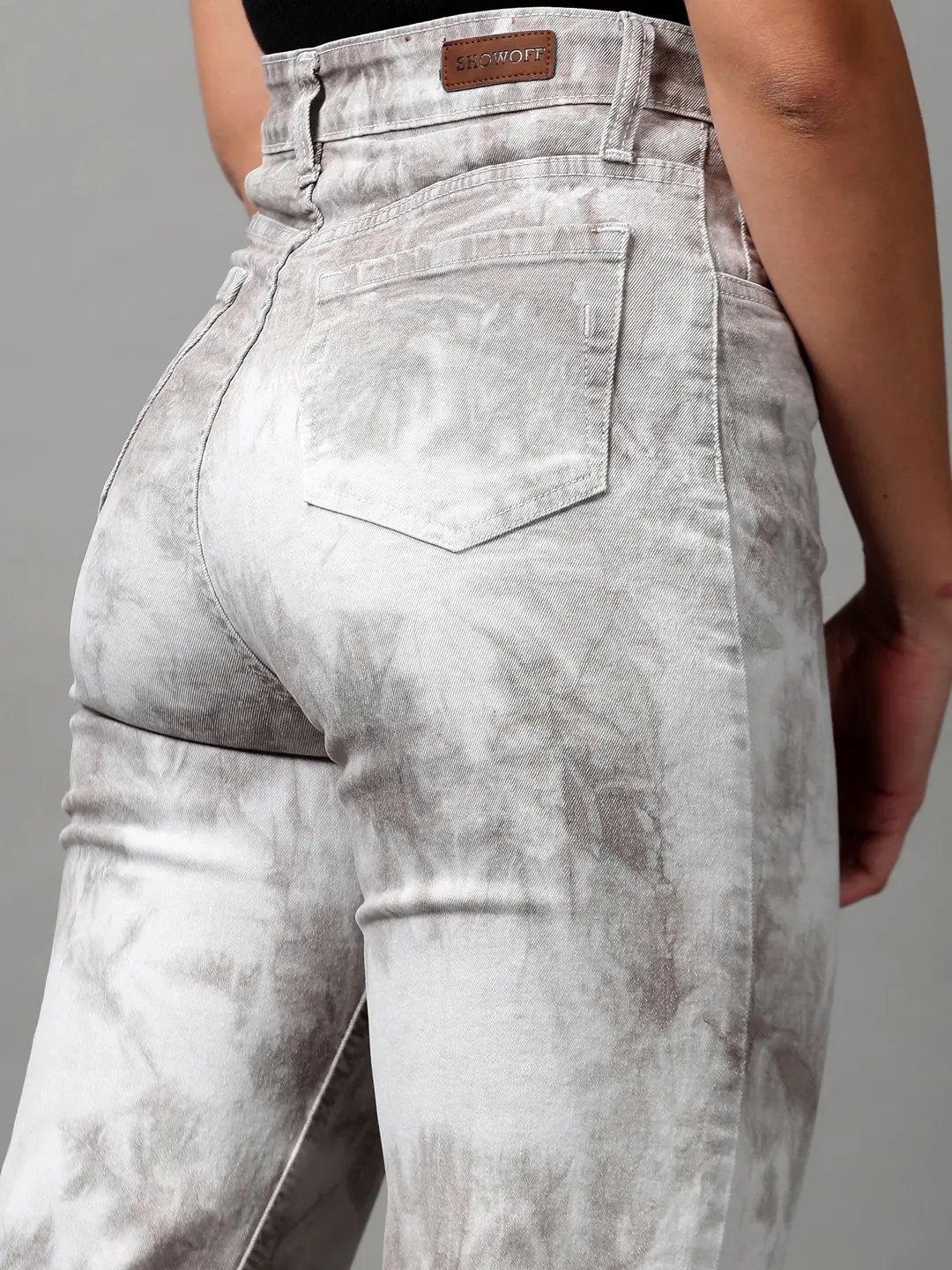 Showoff | SHOWOFF Women Grey Solid  Regular Fit Jeans 6