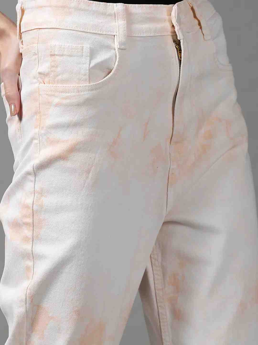 SHOWOFF Women Peach Solid  Regular Fit Jeans
