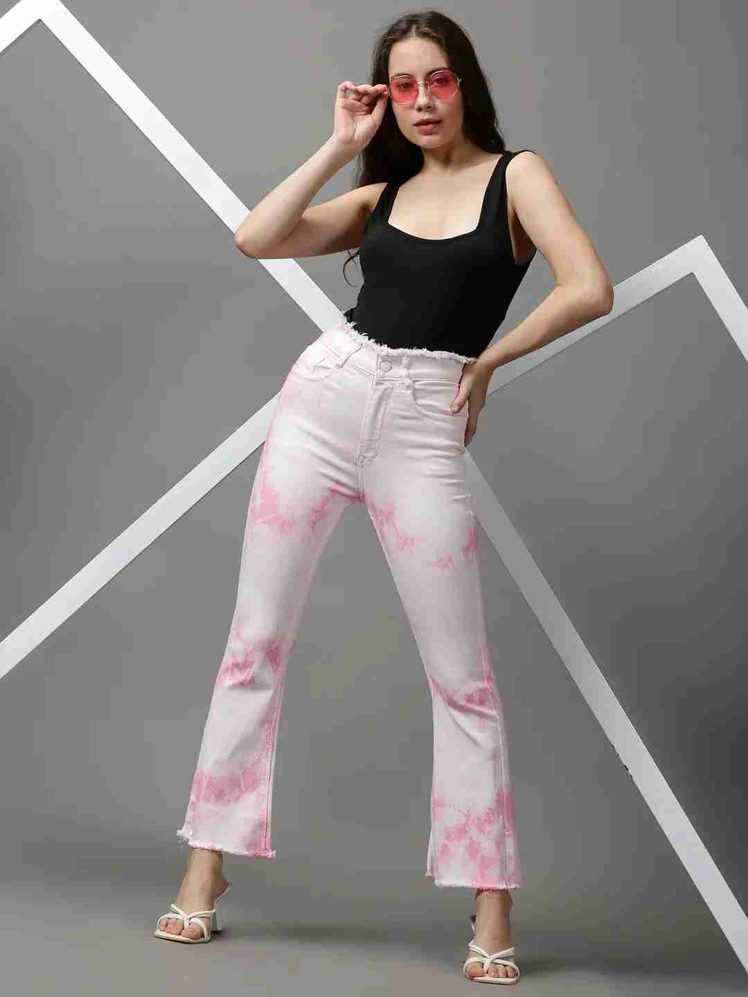 SHOWOFF Women Pink Solid  Bootcut Jeans