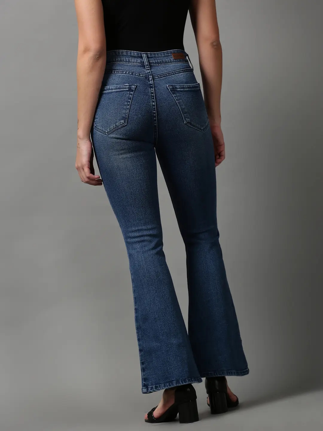 Showoff | SHOWOFF Women Blue Solid  Bootcut Jeans 3