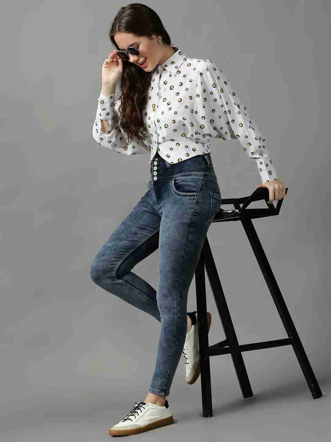 SHOWOFF Women Grey Solid  Skinny Fit Jeans