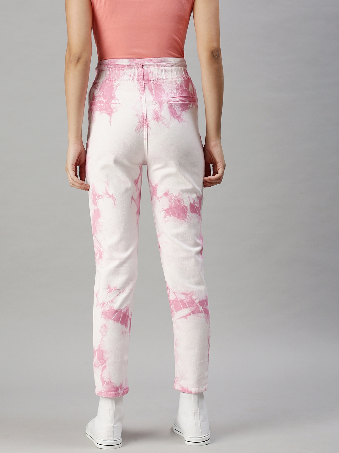 Showoff | SHOWOFF Women Pink Solid  Mom Fit Jeans 3