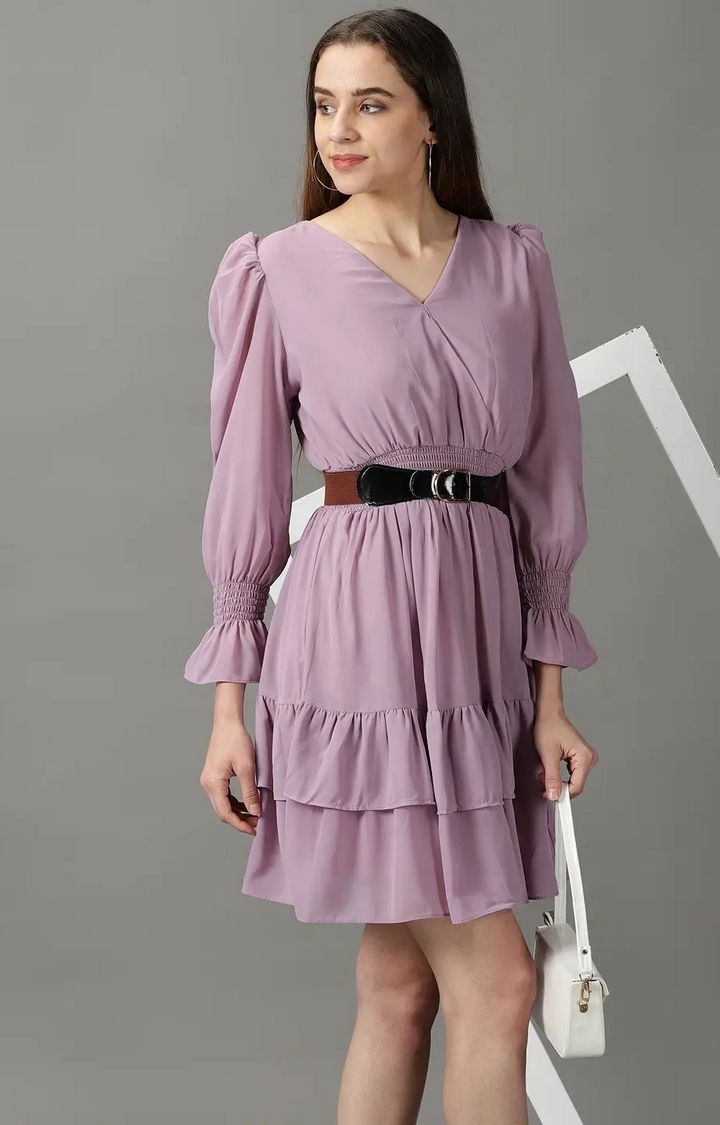 Lavender Color Floor Length Gown – Panache Haute Couture