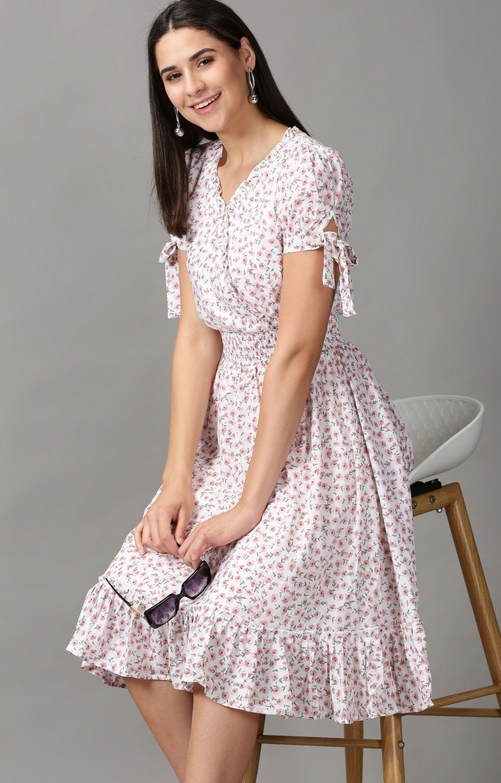 Cilla Floral Fit And Flare Dress |