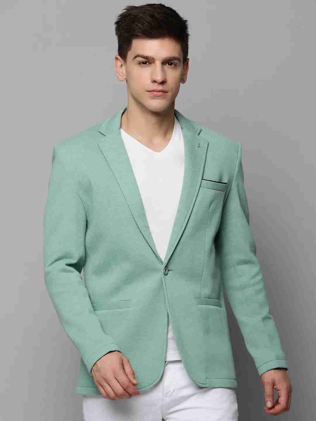 Sea green blazer mens sale