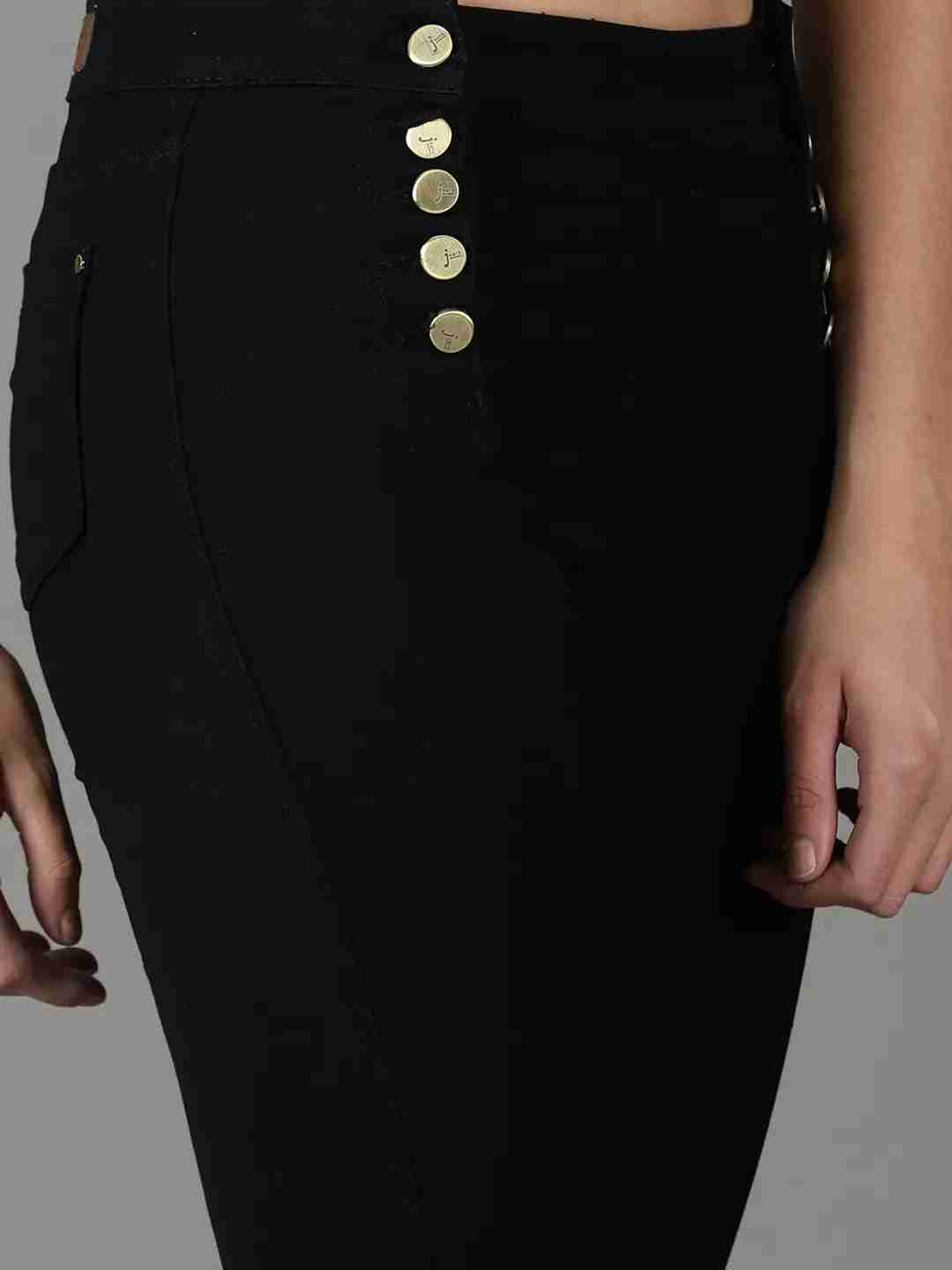 SHOWOFF Women Black Solid  Skinny Fit Jeans
